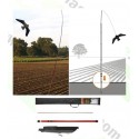 Ahuyentador de aves mástil cometa Espantapajaros
