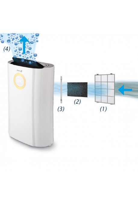 Deshumidificador y Purificador de Aire 2L