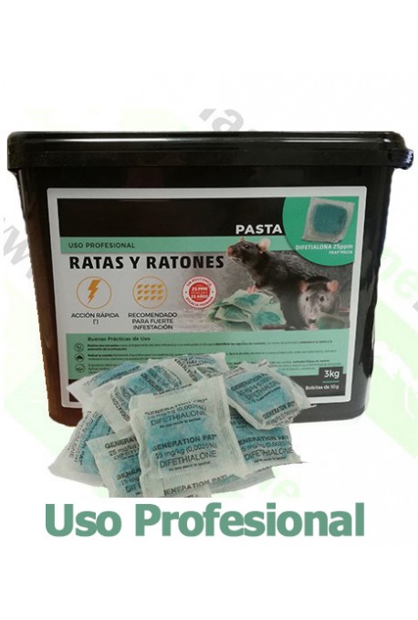 Raticida Difetialona en Pasta 3KG