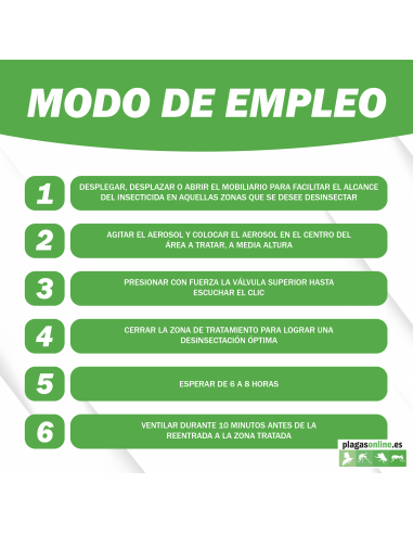 FOGGER PULGAS INSECTICIDA DESCARGA TOTAL | Envío Gratis 24H