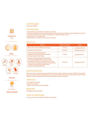 Humo Fumígeno Insecticida 【TIENDA】