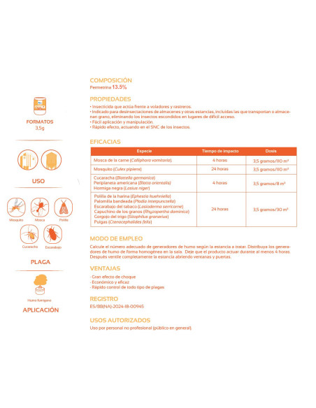 Humo Fumígeno Insecticida 【TIENDA】