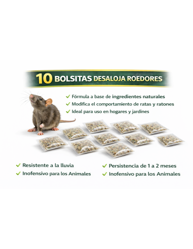 Disuasor de Ratas y Ratones 10 Bolsitas