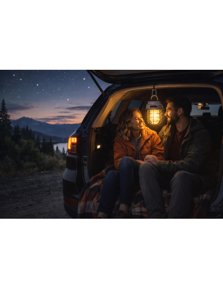 Lámpara Camping LED Recargable USB Vintage | Farol Portátil Exterior y Emergencias