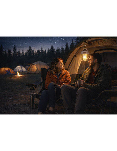 Lámpara Camping LED Recargable USB Vintage | Farol Portátil Exterior y Emergencias