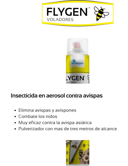 Insecticida avispas aerosol largo alcance 750ml -