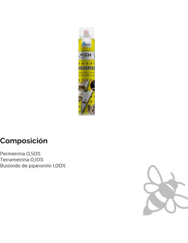 Insecticida avispas aerosol largo alcance 750ml -