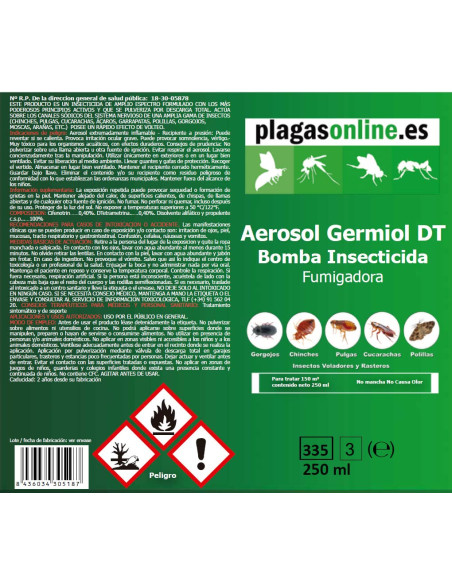 Bomba Insecticida Descarga Total 250 ml | Fumigador Automático