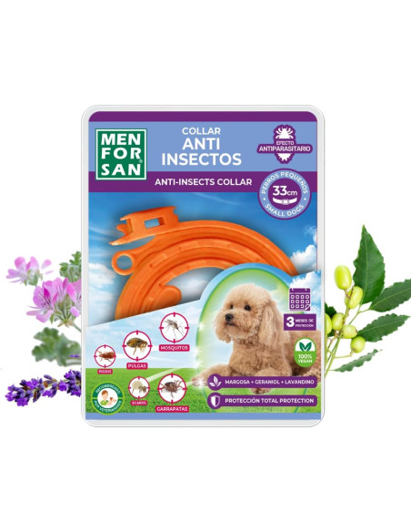 collar repelente insectifugo para perros pequeños