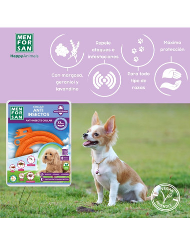 Collar Repelente Insectífugo para Perros Pequeños